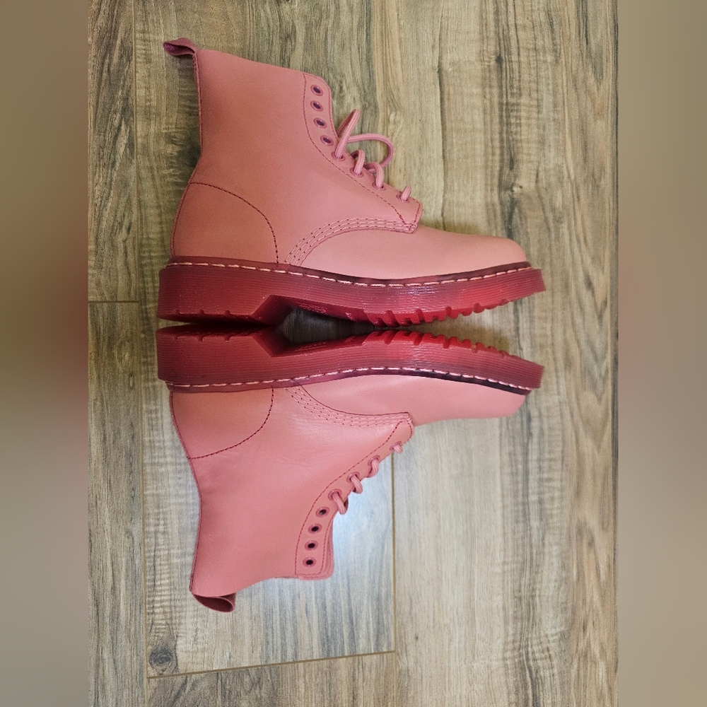 DR. MARTENS 1460 MONO PASCAL ACID PINK WOMEN'S CARTEGENA LACE-UP BOOTS - Picture 10 of 14